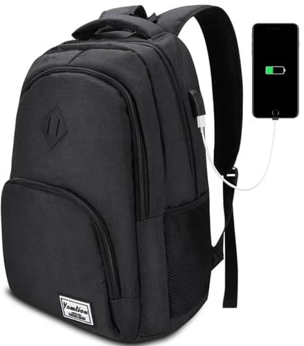 YAMTION Rucksack Herren und Damen,Schultasche Schulranze Schulrucksack Jungen Teenager Laptop Rucksack für Uni Schule Arbeit Studium