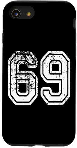 Hülle für iPhone SE (2020) / 7 / 8 #69 Grungy nummeriertes Sportteam beidseitig bedruckt