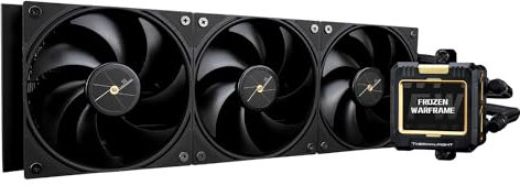 Thermalright FW 360 Black-360mm AIO CPU Liquid Cooler,IPS LCD Screen with 320 * 240 Resolution,for AM4/AM5/Intel LGA1700,‘2.4 inch’Magnet-Absorbent LCD Screen for Images -Black