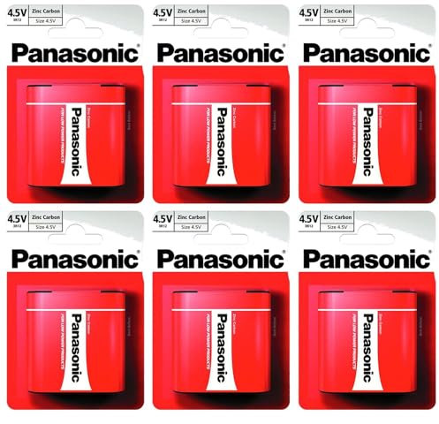 PANASONIC 6 Blisterpackungen mit je 1 Batterie Red Special Power 3R12/Flat Zink-Carbon – 4,5 V
