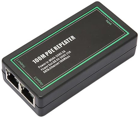 Tyenaza POE Extender, Standard Gigabit Monitoring Signal Repeater Splitter for IP Cameras Plug and Play