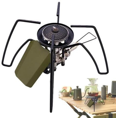 Fornello da campeggio, fornello da campeggio pieghevole,Fornello da cucina portatile con forno a cassetta pieghevole | Bruciatore a cassetta da campeggio resistente alle intemperie Potente fornello pe