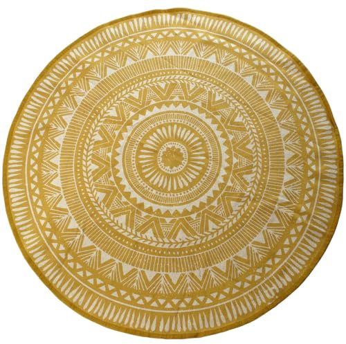 Alexandra House Living Teppich, gelb, Textil, 120 cm