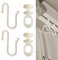 12 Paar Vorhanghaken und Gleiter, S-förmig, flexibel, Vorhangschiene, Gleithaken, leise Kunststoffrolle für Haus, Schlafsaal, Bett, Fenster, Vorhang, Decke, Badezimmer, Dusche, einfache Installation