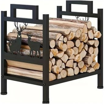 Holzregal Aus Schmiedeeisen – Kaminholzregal Hochleistungsmetall, Holzregal, Zur Lagerung Von Kaminholz