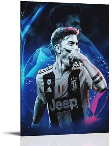 Zbwqlte Paulo Dybala Wandkunst-Poster, Wandkunst, Rollen, Leinwand, Gemälde, Bild, Wohnzimmerdekoration, Zuhause, 20 x 30 cm