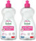 Love & Green Home Liquide Vaisselle mains écologique certifié Dermatest et Ecodétergent par Ecocert. Sans parfum - Compatible bébé - Fabriqué en France - 500ml (Lot de 2)