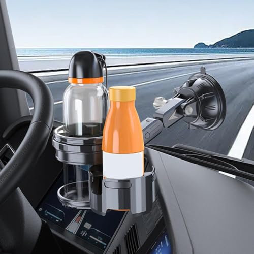 Zusammenklappbarer Getränkehalter mit Saugnapf, Auto-Getränkehalter für Flaschen und Becher, Auto-Konsole, Getränkehalter, Auto-Zubehör, verstellbarer Flaschenhalter für Dosen, Becher, Getränkebecher