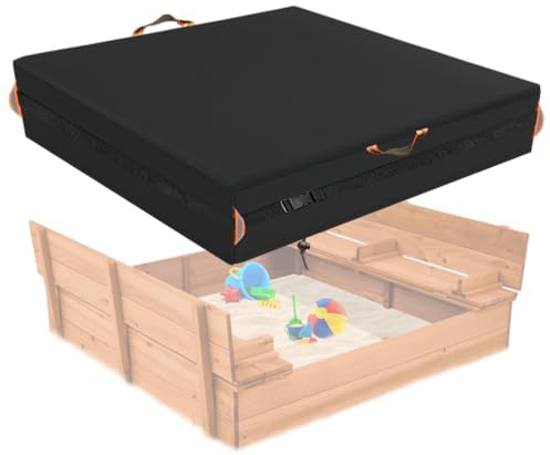 Outdoor Sandbox Cover, Square Kids Sand Box Covers Waterproof and Windproof, Children's Large Sandboxes Cover Sandproof.(43 L x 43 W x 8 H)