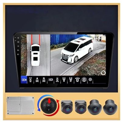 AI AHD 1080P 4K 3,5 D 360 Grad Auto-Surround-View-System Vogelperspektive Panoramaansicht 4 Kamera Videorecorder Auto-DVR für SUV 12V