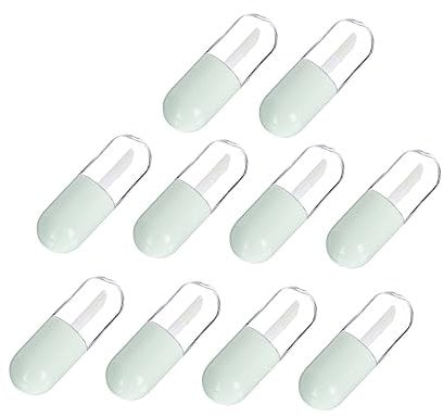 HONITANO 10Pcs Small Refillable Lip Gloss Tubes DIY Lip Color Containers for Lip Oil Gloss Dye Stylish Design for Easy Travel Daily Use