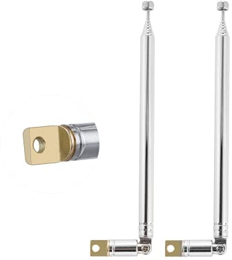 Vecys 7 Tragbare Teleskop FM DAB Radioantenne für VHF/UHF Stereo DVB-T Fernsehempfang (2 Stück)