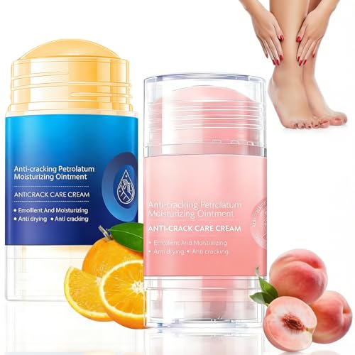 Lot de 2 Crème Réparatrice pour Pieds Très Secs et Crevassés, Soin Hydratant au Forte Concentration d’Urée, Stick Nourrissant Anti-Fissures pour Talons, Mains et Coudes, Texture Non Grasse, 40g*2