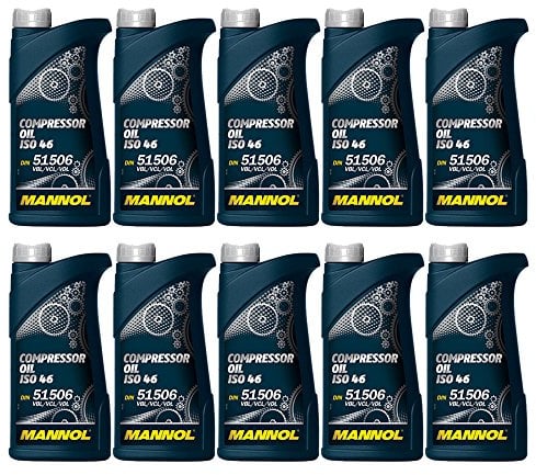 MANNOL 10 x 1L Compressor Oil ISO 46 / DIN 51 506 VBL VCL & VDL
