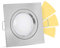 linovum® fourSTEP LED Einbaustrahler eckig 230V dimmbar ohne Dimmer - Einbauleuchte Edelstahl Optik gebürstet warmweiß 5W