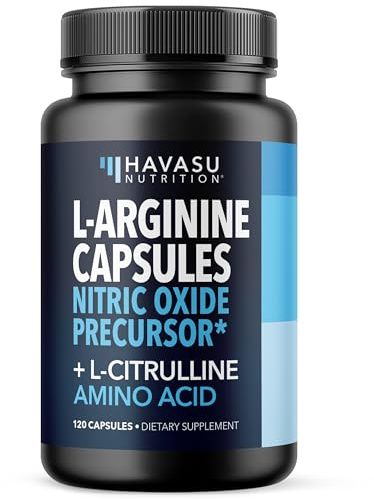 L-Arginine Capsules with L-Citrulline - Nitric Oxide Supplement - L Arginine and L Citrulline Blend - 120 Count - Vegan, Non-GMO Capsules for Performance, Endurance and Muscle Support - 2 Month Supply