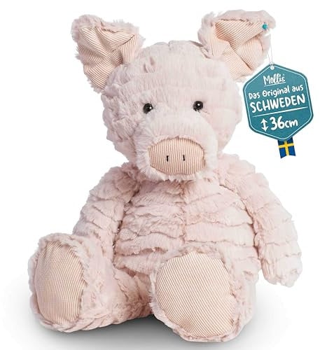 Mollis Kuscheltier - Kuschelschwein - 36 cm - Plüschtier-Schwein - Kinder-Kuscheltier - weiches Stofftier für Kinder und Babys