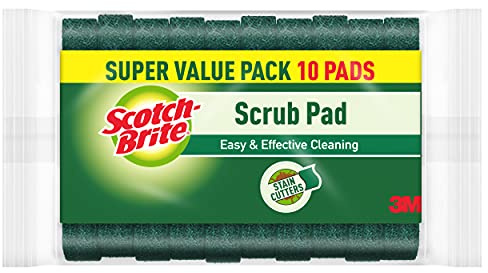 Scotch-Brite Scrub Pad, (Multicolour) Pack of 10