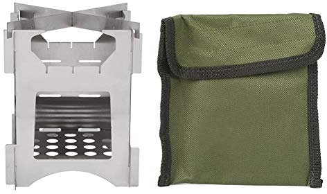 Stufa a Legna Pieghevole Portatile in Acciaio Inossidabile, Mini stufe a Legna per Picnic da Escursionismo da Campeggio all'aperto