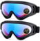 EasYoung 2-Pack Ski Goggles, Compatible for Snowboard, Motorcycle, Wind Resistance - for Kids, Teens, Youth, Boys, Girls, Men and Women