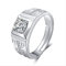 DJMJHG Trendy Pure Silver 925 Schmuck Diamantring für Männer Luxus-Design männliche Öffnung verstellbare Ringe Hochzeitszubehör