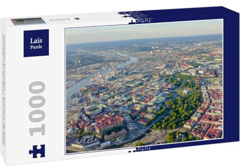 Lais Puzzle Göteborg, Schweden. Panorama der Stadt zentralen Teil der Stadt. Sonnenuntergang 1000 Teile