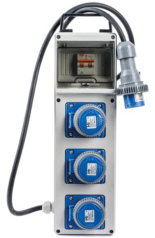 QUADRO ASC CANTIERE IP67 230V 16 A (3 Prese 2P + T)