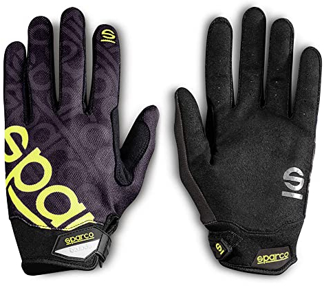 SPARCO MECA 3 HANDSCHUHE GRÖSSE 10 (M) SCHWARZ/GELB