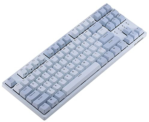 Durgod Taurus K320 TKL Teclado mecánico | 87 teclas sin teclas | Cable USB C | Teclas PBT de doble disparo | Teclas programables | NKRO | Windows y Mac (Haze BlueCherry Brown)