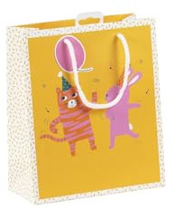 Clairefontaine 30657-3C - Geschenktasche Format M, 21,5 x 10,2 x 25,3 cm, ideal für Bücher und Spiele, 1 Stück, Good vibes