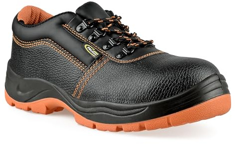 PALLSTAR Viper S3 Zapatos de Seguridad para Hombre S3, Resistentes al Agua, al Aceite y a Altas temperaturas, Antideslizantes, tecnología Reflect, Suela ergonómica, Black Low, 42 EU