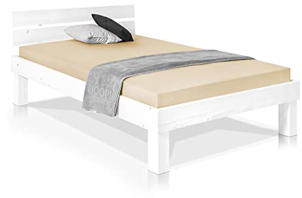 moebel-eins Pumba Massivholzbett mit Kopfteil, Material Massivholz, Fichte