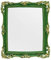 Funerom Dekorativer Vintage-Spiegel, zur Wandmontage oder auf dem Tisch, Make-up-Spiegel, quadratisch, 27,9 x 24,1 cm, Grün