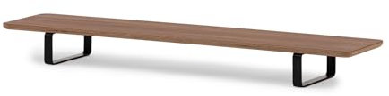 Oakywood - Monitorständer 2 Monitore - Schreibtisch Bildschirmerhöhung aus Holz - Handgefertigt in der EU - 220 lb (100 kg) Tragfähigkeit - 41,3x9 (105x23 cm) - 100% Walnussfurnier