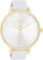 Oozoo Timepieces Damen Uhr Weiß Gold | Armbanduhr Damen mit Lederarmband | Hochwertige Uhr für Frauen| Edle Analog Damenuhr in rund C11158