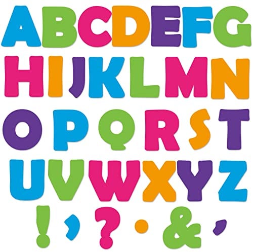 150 Stück große 17.8 cm Schriftbuchstaben und Satzzeichen-Set, buntes Klassenzimmer-Alphabet-Ausschnitt für Pinnwand, Zuhause, ein großartiger Helfer, um das Lerninteresse der Schüler zu inspirieren