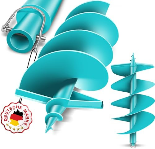 BRUNNENTAL ® Tarière 300 mm – Idéal pour les travaux d'excavation – Tarière manuelle – Utilisation facile – Pointe de forage robuste – Tarière de pieu – Foret de puits