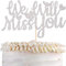 1 Stück We Will Miss You Tortendeko Glitzer Love Heart Kuchen Deko Good Luck Cake Pick für Retirement Theme Going Away Party Torten Dekorationen Silber