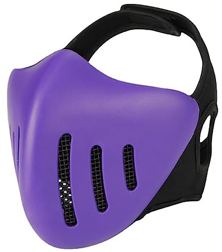 ACEXIER Taktische Halbgesichtsmaske Atmungsaktive Airsoft Paintball CS Schutzmaske CS Training Fahrradmaske Jagdzubehör