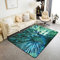Loussiesd Pfau Bereich Teppich 100x150cm Tier Thema Teppiche für Wohnzimmer Schlafzimmer Balkon Küche Terrasse Pfau Federn Design Grün Blau Natürliche Stil Dekorative Teppich