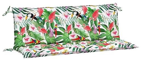 Tidyard 2-TLG. Gartenbank Auflage, Bankauflage Sitzkissen Outdoor, Polsterauflage Auflage für Gartenbank, Bankpolster Bankkissen, Mehrfarbig 150x50x7 cm Stoff