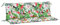 Tidyard 2-TLG. Gartenbank Auflage, Bankauflage Sitzkissen Outdoor, Polsterauflage Auflage für Gartenbank, Bankpolster Bankkissen, Mehrfarbig 150x50x7 cm Stoff