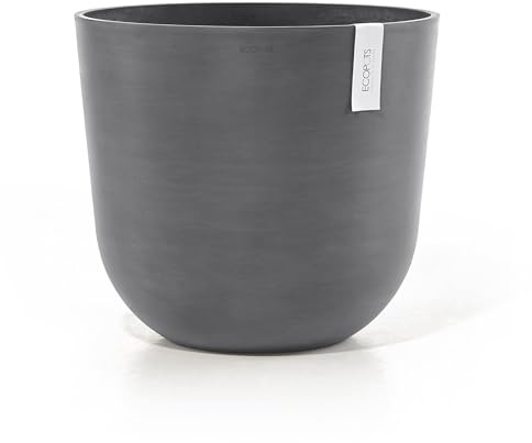 Ecopots Oslo Blumentopf aus recyceltem Kunststoff, modernes Design, langlebig, für drinnen und draußen geeignet, Durchmesser von 17,5 cm