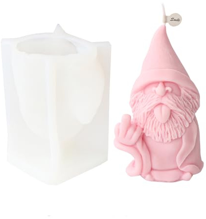 JS MOLD Silikonform Kerze Weihnachtsmann,3D Silikonform Weihnachten Kerzenform, DIY Silikon Kerzen Gießform für die Herstellung von Kerzen, Aromasteinen (Zunge)