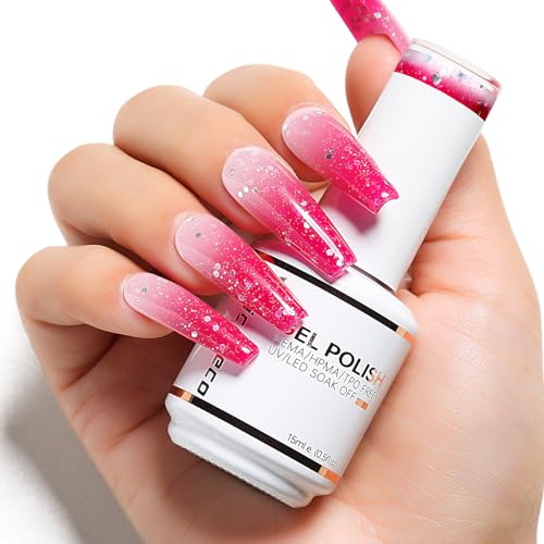 Nicedeco Thermo UV Nagellack - Farbwechsel Temperature Color Changing Nail Polish - Chameleon UV LED Soak Off Gel 02