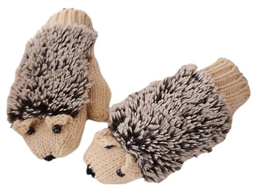 Winter-Baumwollhandschuhe | Igel-Handschuh | Cartoon-Handschuh für die kalte Jahreszeit | Winddichte, wasserfeste Handabdeckung für eisiges Wetter, Tierdesign zum Handschutz, Cartoon-Design für Kinder