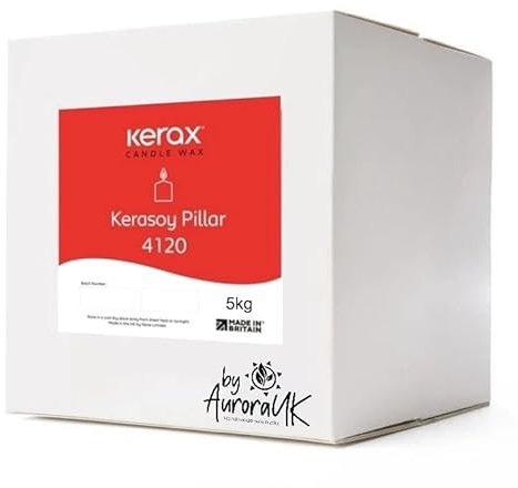 KeraSoy 5kg Kerax 4120 Pillar Blend Candle Wax - 100% Soy Wax Pastilles - By Aurora UK