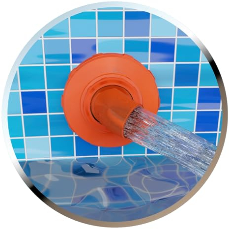 Nozzleboss Drehbare Pooldüse 360° drehbar, Einlaufdüse 87mm kompatibel mit Intex Bestway Pools (Orange)