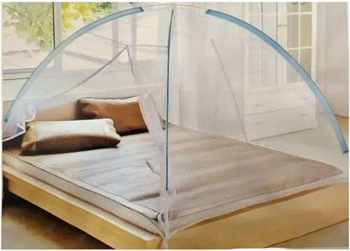 ZANZARIERA DA LETTO ANTI INSETTI CAMPEGGIO ESTATE PIEGHEVOLE (135x200x120 cm)