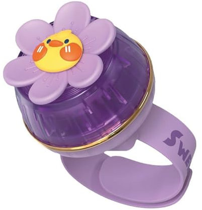Tedious de mano con correa para la muñeca,Ventilador de mano con correa para la muñeca, Abanico personal para niños Flor, Ventilador ventilador personal flor USB recargable sin